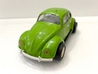 Vintage TONKA Green Pressed Steel Volkswagen Beetle Bug Car - 8" Long