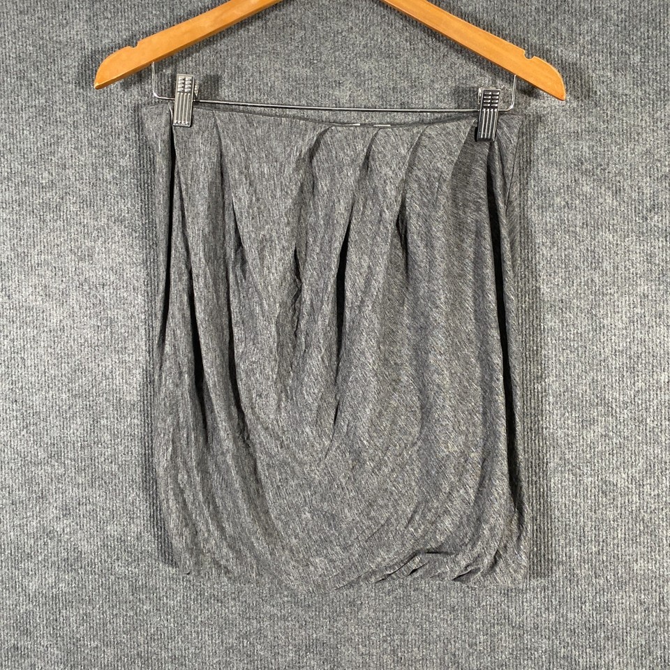 Country Road Skirt Womens XS Grey Wool A Line Bubble Hem Formal Career City 10Q