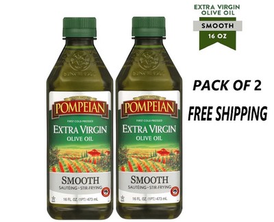 Pompeian Smooth Extra Virgin Olive Oil - 16 fl oz  (Pack of 2)