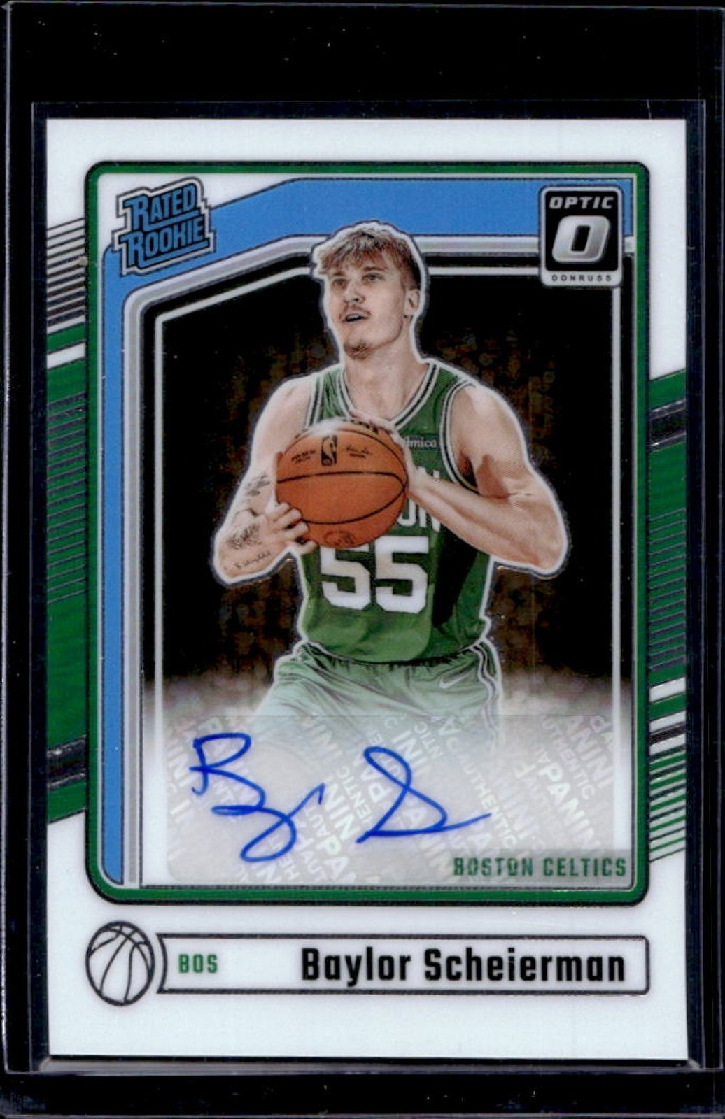 2024-25 Donruss Optic Baylor Scheierman Rated Rookie RC Auto #310 Celtics
