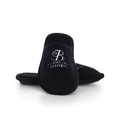 Balenciaga Black Fleece Slippers with Embroidered Logo Balenciaga Embroidered Logo Faux Fur Campaign Sandals Slides  main image 4