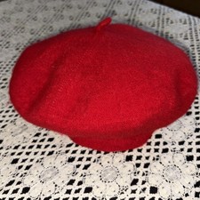 Vintage French Beret Artist Hat Women's Wool Scarlet Ted Cap Fine Knit