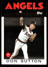 Don Sutton 1986 Topps #335 California Angels MLB READ FREE SHIPPING AutographDen