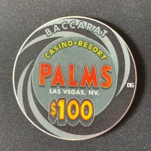 Palms Las Vegas Nevada $100 casino chip 2001 baccarat 44mm obsolete gaming token