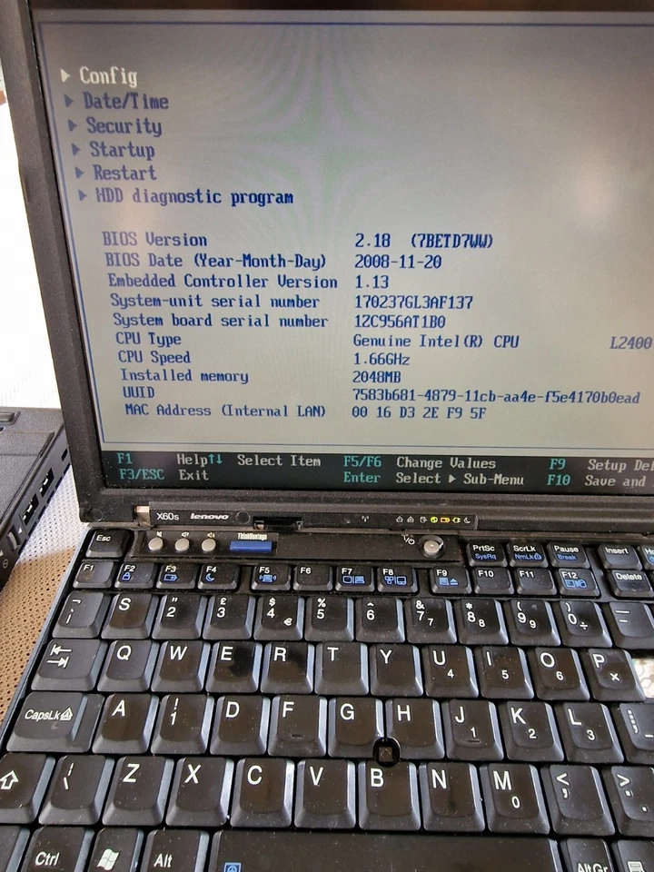 Vtg IBM Thinkpad X60s Laptop And TinkPad X6 Ultrabase Bios Tested Only With Issu - Image 2 of 4