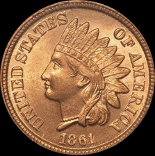 1861 1c Indian Head Cent PCGS MS 65 CAC Gem Copper Nickel Beauty