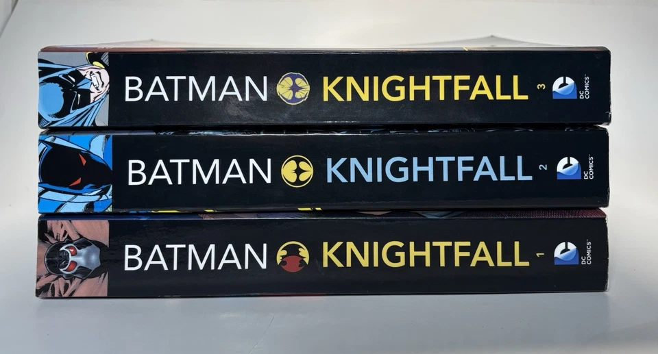 Batman Knightfall Vol 1-3 TPB Set DC Comics Bane Azrael Novelas Gráficas Foto 2 de 4