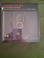 SwitchBot Smart Lock WiFi Keyless Entry Door Lock with Hub Mini. Open Box