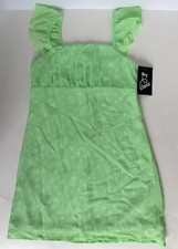 Art Class Dress Girls Sz 8 M Medium Green Floral Print Sleeveless New