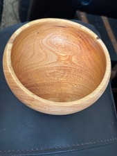 Artisian Hand Turned Small Elm Wood Bowl Approx 6 X 3