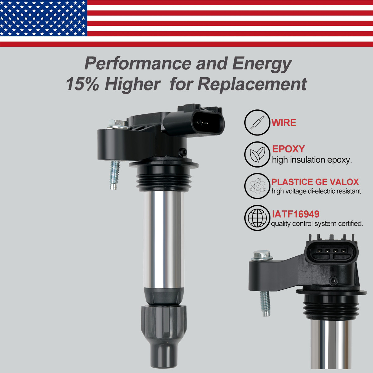 6X OEM Ignition Coil & 6X Iridium Spark Plug For Cadillac GMC Chevy Buick UF569