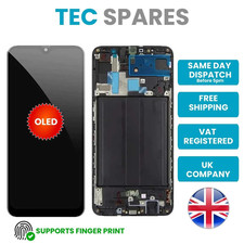 Samsung Galaxy A70 SM-A705 OLED LCD Screen Display Touch Digitizer + Frame
