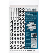 Self-Adhesive Vinyl Numbers, 3/4 Inch High, Black, 72 per Pack 01120 