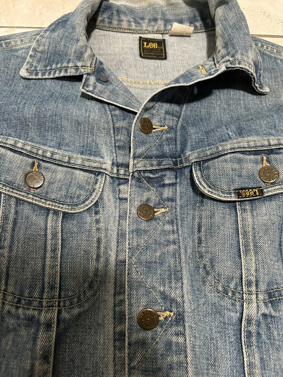 Vintage 70s Lee Riders Denim Jacket Size M 101-J Union Made in USA