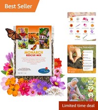 Pure Non-GMO Wildflower Seeds 1oz - Create a Beautiful Monarch Butterfly Garden 303.84 per gallon