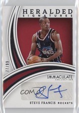 2021 Panini Immaculate Heralded Signatures 77/99 Steve Francis #HS-SVF Auto 16c9