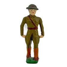 Vtg GREY IRON Medic Soldier from Stretcher Set Cast Man Cave Barclay Manoil