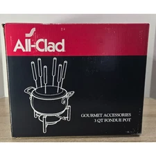 All-Clad 3 Qt Fondue Set W/Ceramic Insert - Gourmet Accessories, Open Box