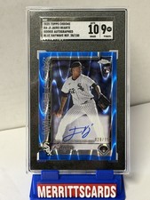 Jairo Iriarte (RC) Topps Chrome 2025 - Blue Raywave /150 SGC MT 9 AUTO GM 10