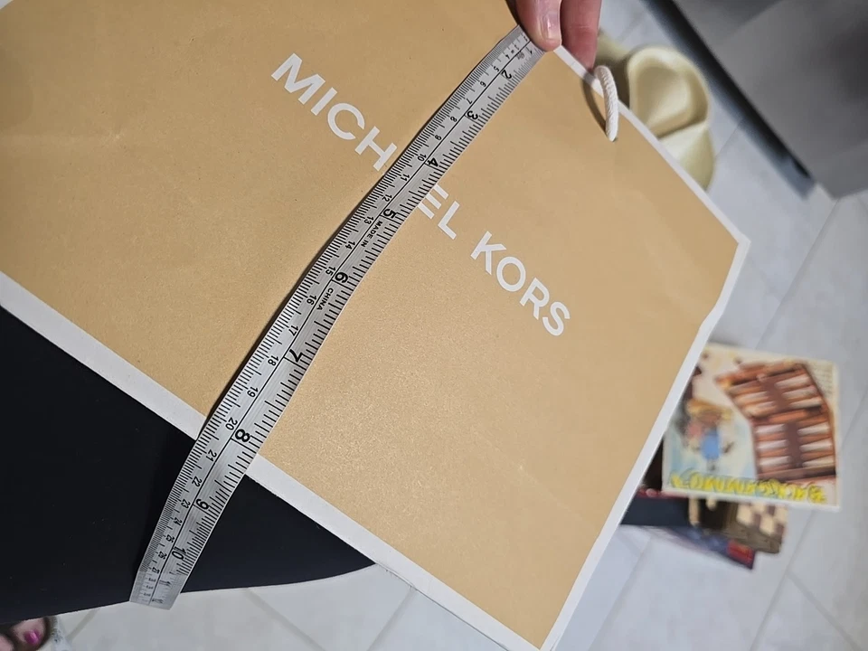 Michael Kors подлинный подпись подарок многоразовый покупки бумаги сумка с короткими ручками 8,5 «x 10» - Изображение 4 из 4