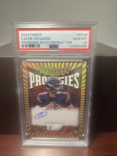 2024 Topps Finest -Prodigies Autographs Caleb Williams Refractor PSA 10 LOW POP