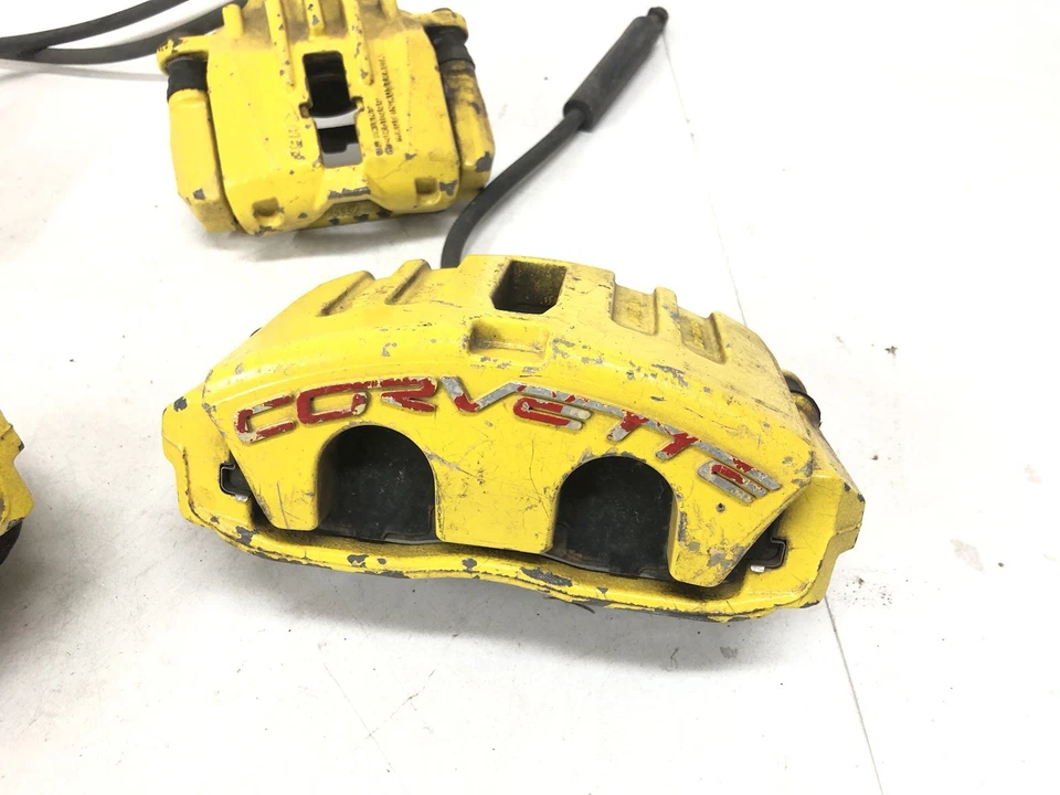 05-13 C6 Corvette Front and Rear Brake Calipers Yellow 71725 - Image 2 of 4