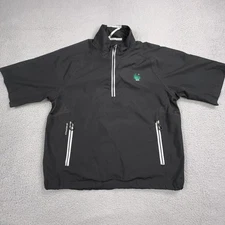 Zero Restriction Jacket Mens Medium Black Tour Series Short Sleeve Golf Pullover
