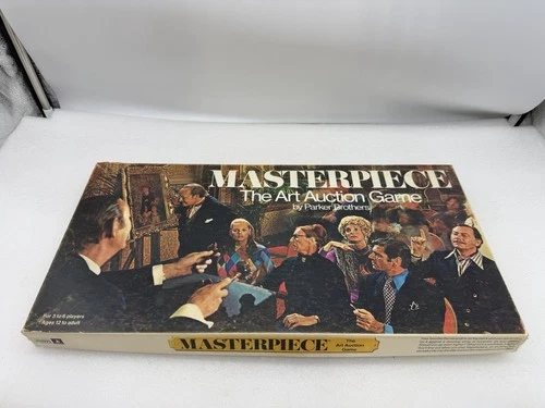 Vintage 1970 Masterpiece Board Game Art Auction Parker Brothers Complete!
