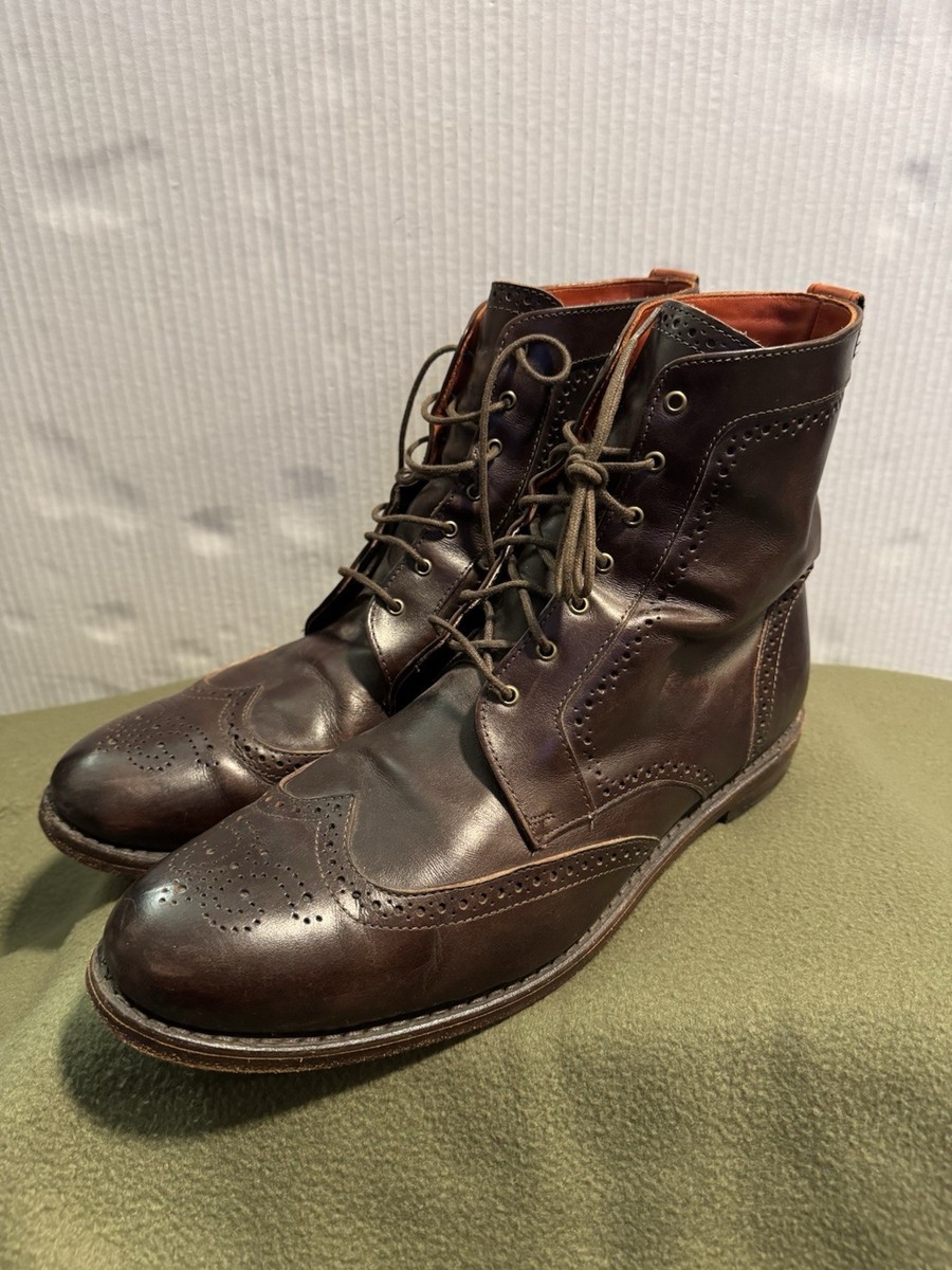 Allen Edmonds Dalton Wingtip Boots 13 E Dark Chili Leather  display picture 3