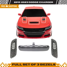 FOR 2015-2023 DODGE CHARGER HELLCAT Hood Bezel Redeye SRT set of 3  68464719AB