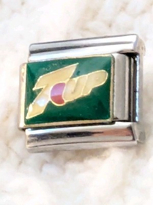 Authentic Italia 7 Up Logo Italian Charm Classic 9mm Link P86