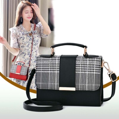 Women's PU Leather Small Crossbody Handbags Shoulder Bag Messenger Satchel Purse