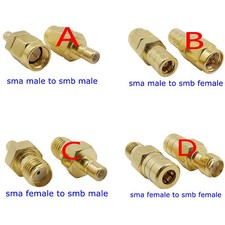 SMA Plug To SMB Jack Male Female Straight Connector Adapter Converter Brass