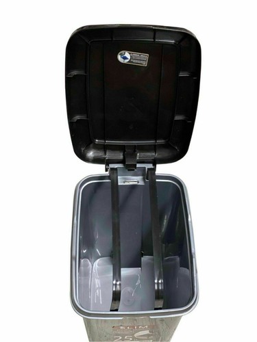 Pedal contenedor bote de basura cocina paso basura tapa basura galón pie oficina - Imagen 15 de 36