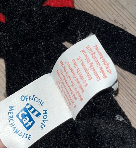 Cat in the Hat plush 2003 official movie merchandise 11” Universal Studios - Picture 9 of 11