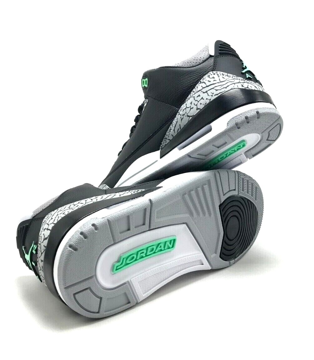 ナイキエアジョーダン3レトロ Green Glow27センチ　中古　美品 ナイキエアジョーダン3レトロ Green Glow27センチ 中古 美品