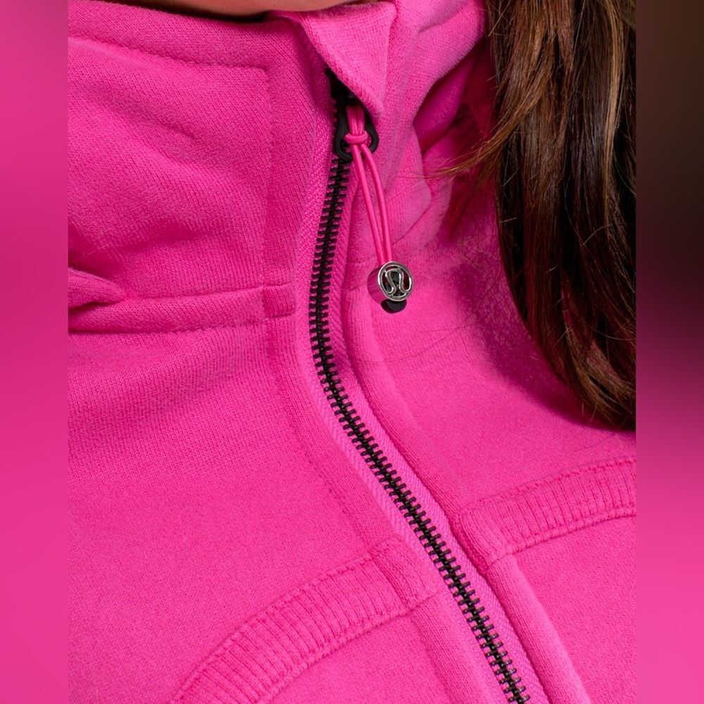 RARE Lululemon Scuba Hoodie *Fur Paris Pink / Black W4919S Size 4 image 5