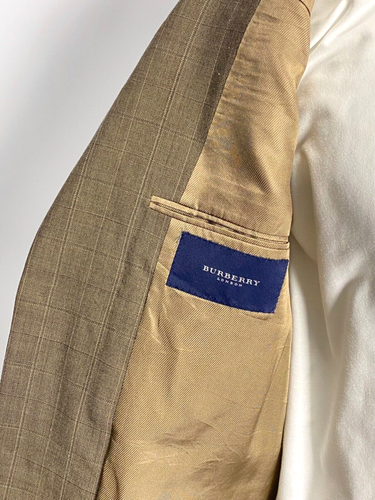 Men's BURBERRY Check Wool USA Luxury Sport Blazer Jacket Size EU 46-48 UK 36-38 - Picture 10 of 23