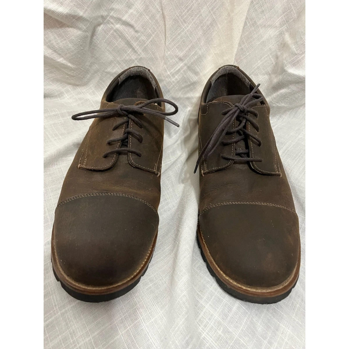 Rockport Mens Modern Break Cap Toe Brown Leather Oxfords Size 10.5M