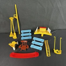 Vintage Weeble Wobble Accessory Lot 10 Pcs Plastic