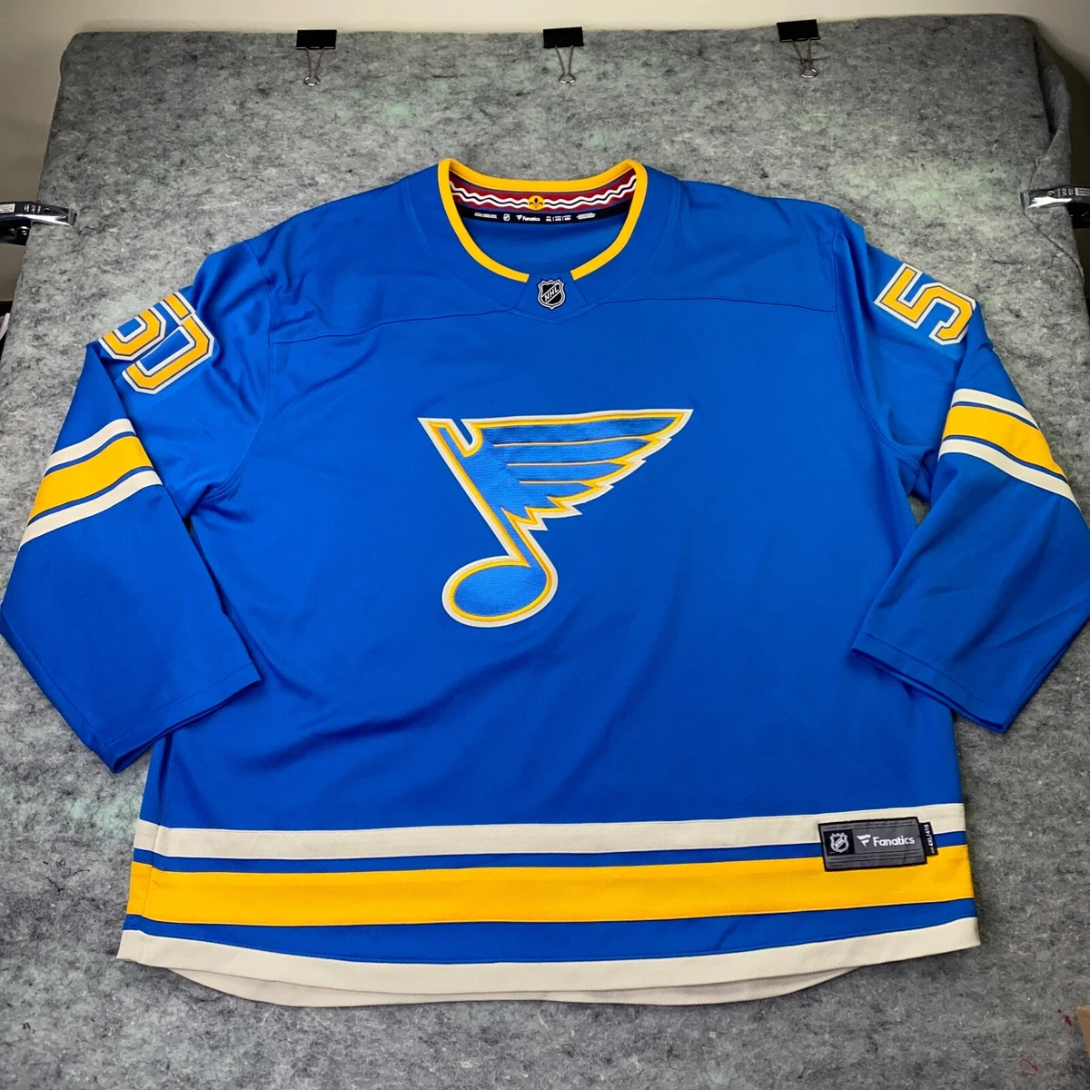 Men's Fanatics Branded Jordan Binnington Blue St. Louis Blues Team