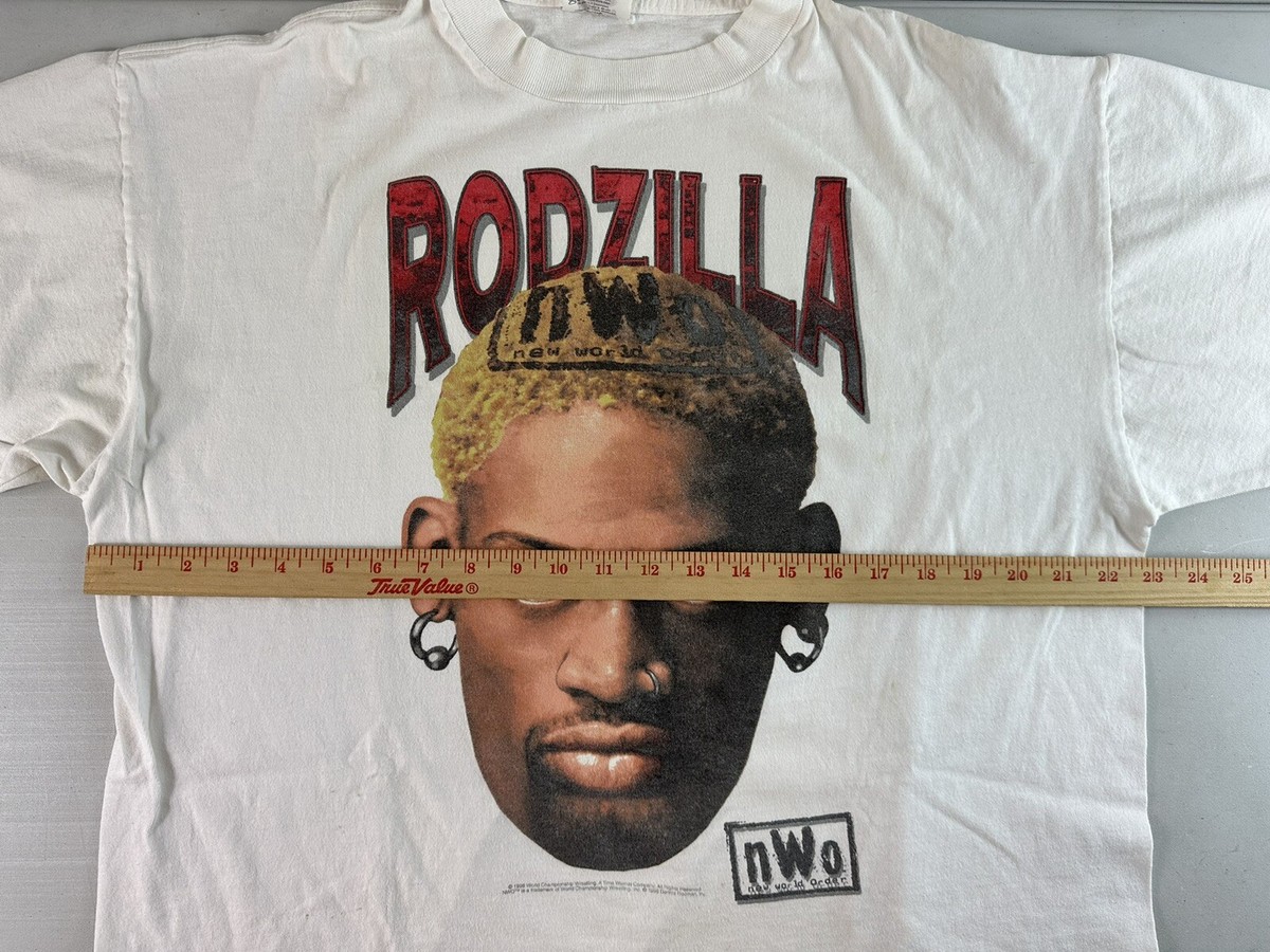 VINTAGE 90s NBA Dennis Rodman Rodzilla NWO Shirt Extra Large Men