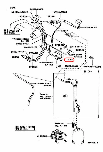 Válvula de conmutación de vacío genuina Toyota 90910-12100 OEM Foto 3 de 4
