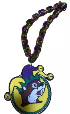 Buc-ee's Fan Fave LARGE Mardi Gras Necklace Bucky Beaver