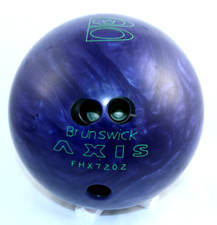 Vintage 10.7 Lb Brunswick Axis Blue Purple Swirl Bowling Ball