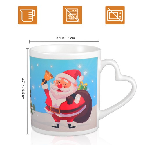 2PCS Weihnachten Tassen Morgen Kaffee Becher Weihnachten Farbwechsel Tassen - Bild 5 von 12