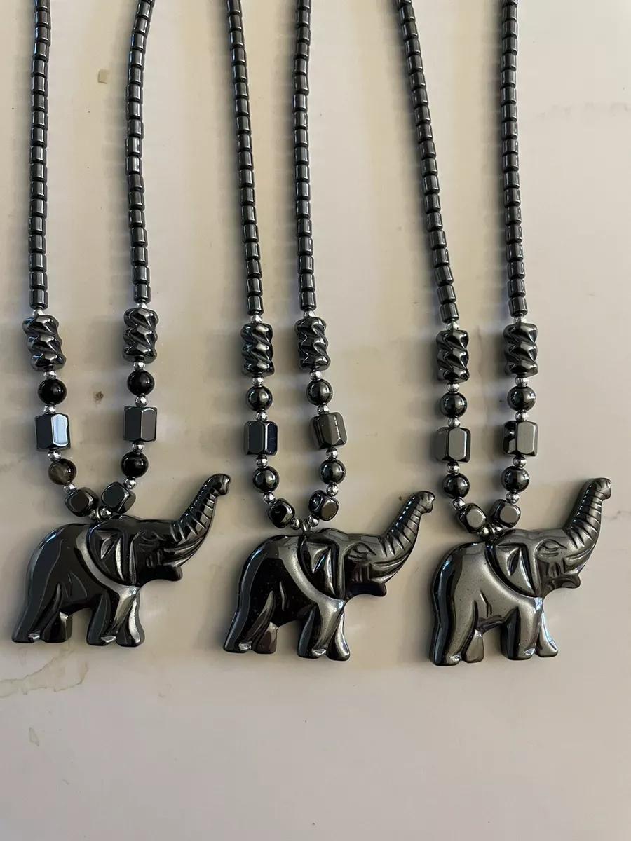 Hematite elephant necklace sale