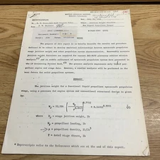 Jettison Weight Function For liquid Propellant Stages NASA Space HTF RARE Memo