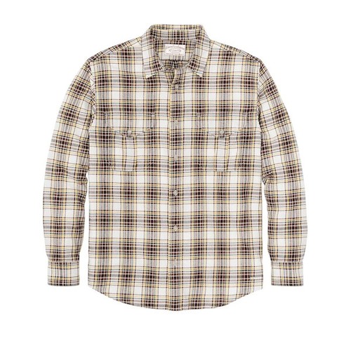 Filson Lightweight Alaskan Guide Shirt 20248746 Tobacco White Black Yellow Check - Picture 6 of 7