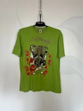 Ed Hardy Vintage T-Shirt Bog Print Size L-XL